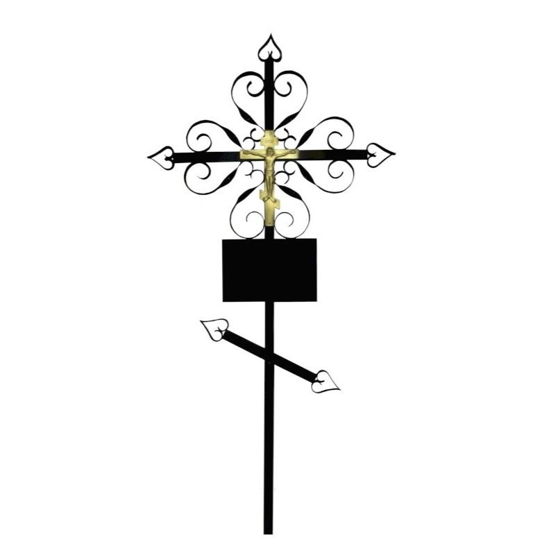 Крест металический Завитушка
